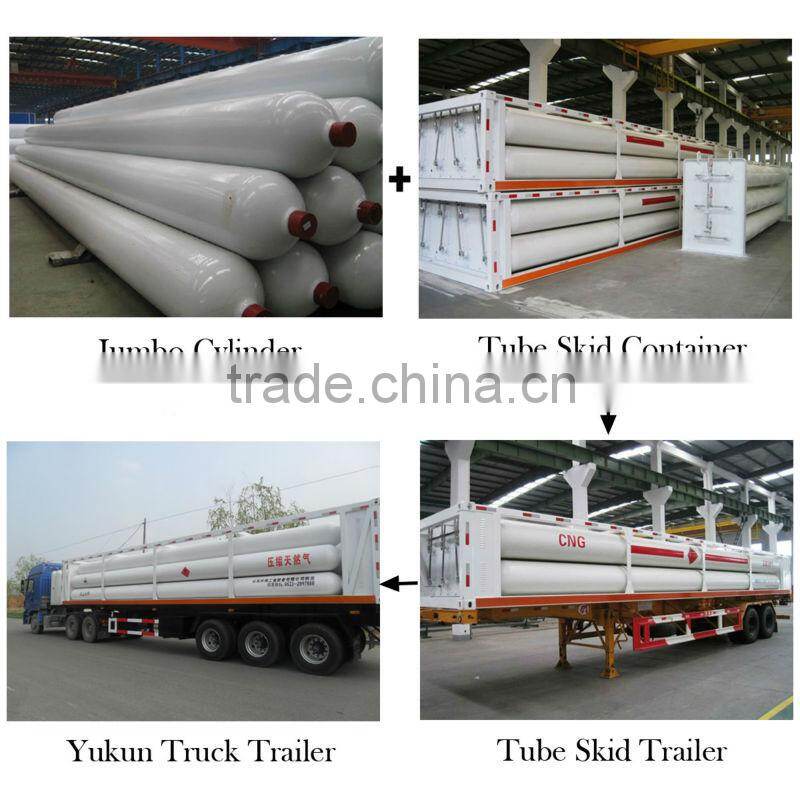 8 tubes skid new CNG fuel semi trailer