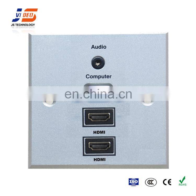 JS-WP126 Power+VGA+Audio wall mounted multimedia power data faceplate