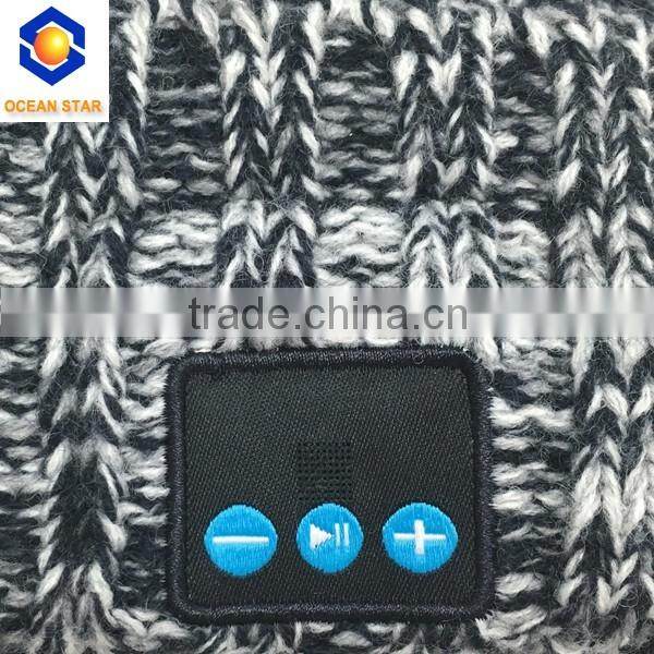 Good quality beanie hat bluetooth run hat black fashion bluetooth sport hat