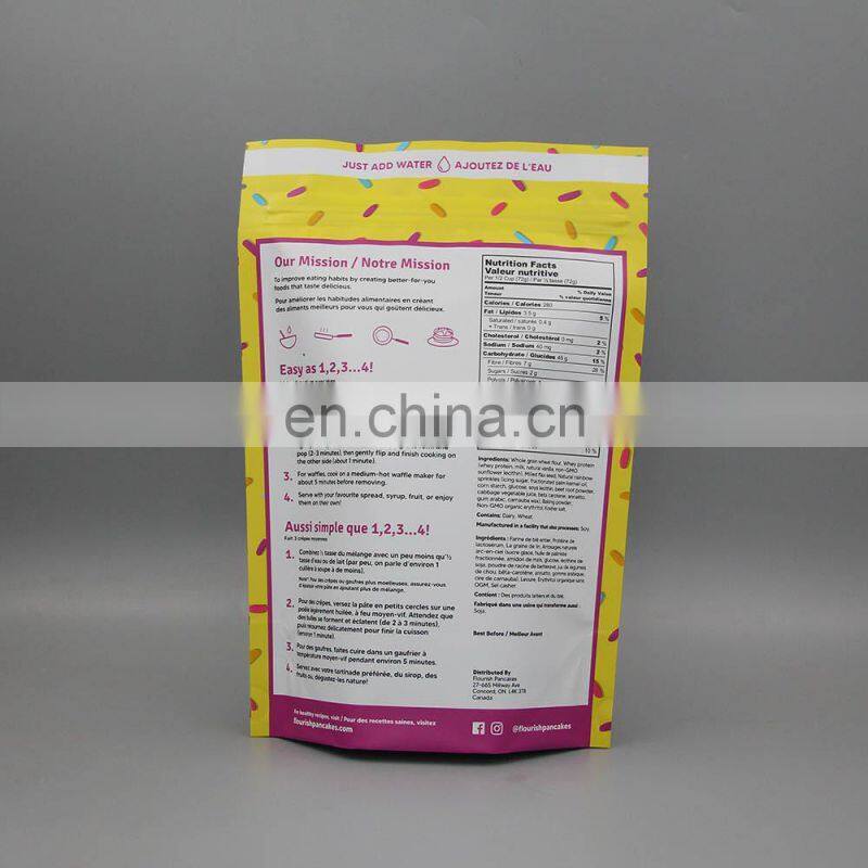 Custom Printed matte frosted mylar Plastic Zip lock Stand Up Pouch Salt Bag