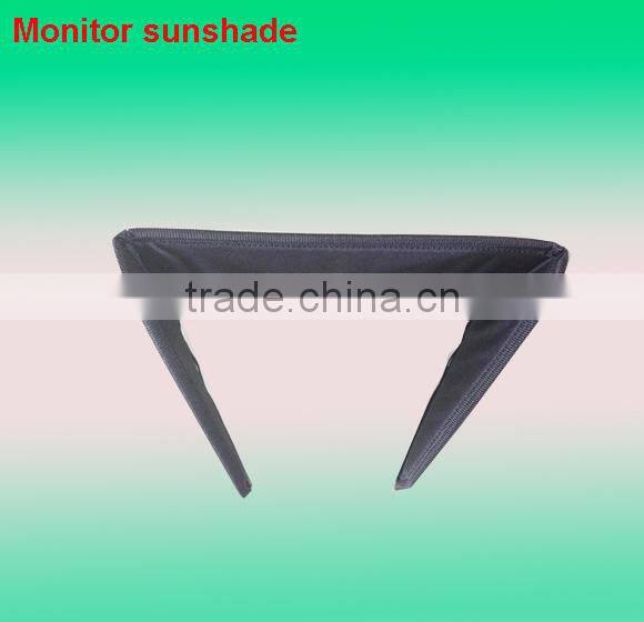 Professiona design 10" foldable front windshield sunshade of camera monitor with light and stable