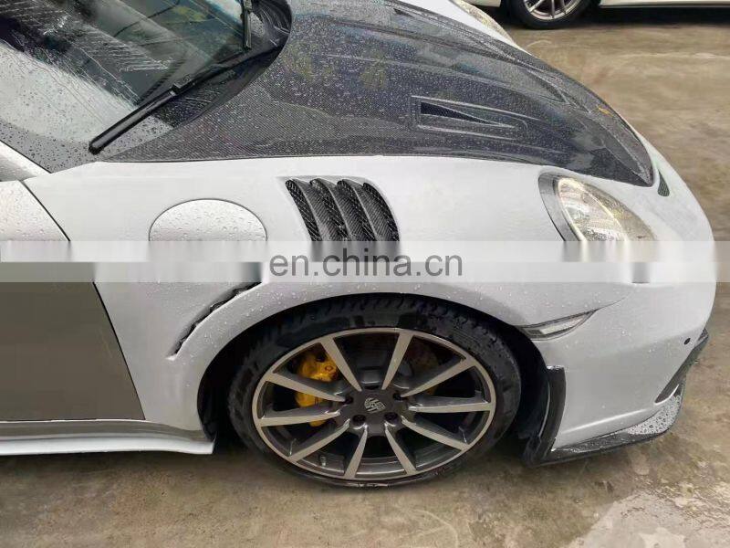 Runde FRP Or Half Carbon For Porsche 911-991.2 Upgrade GT3RS Style Body Kit Front Rear Bumper Lip Side Skirt Fender Hood Spoiler
