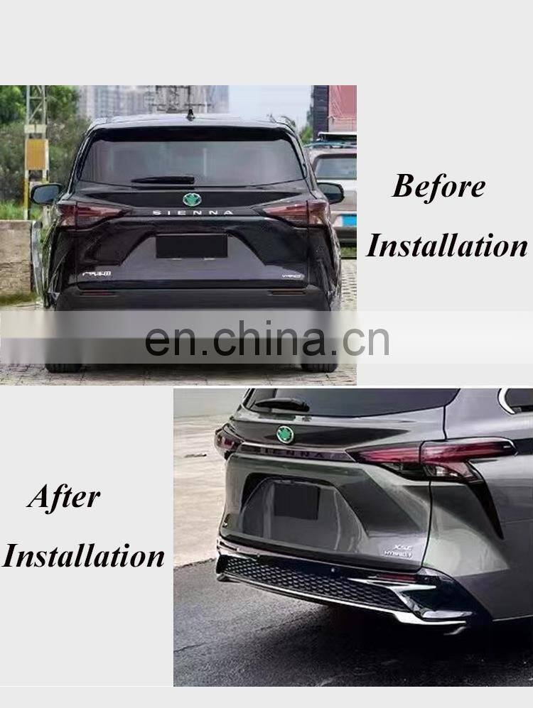 Runde Newest Kit For 2021+ Toyota Sienna Upgrade XSE Sport Body Kit Front Bumper Grille Fog Lights Rear Bumper