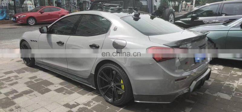 Runde Carbon Fiber Material For Maserati Ghibli Aspec Style Body Kit Front Lip Rear Lip Side Skirt Spoiler Hood Cover