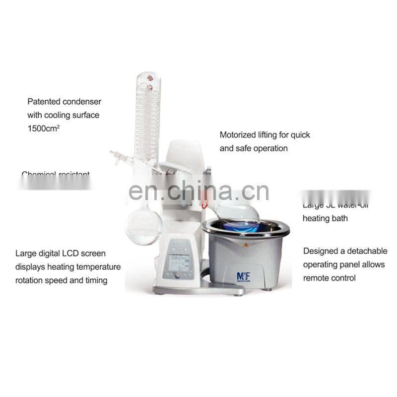 Sam Capacity 1 liter falling film rotary evaporator to evaporate ethanol from crude oil