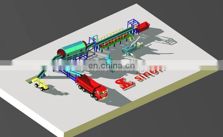 Municipal solid waste sorting processing equipment garbage trommel screen manufacturer