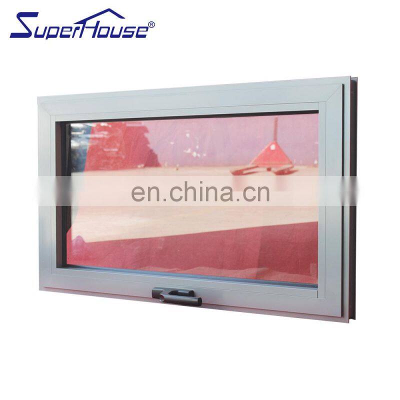 Australia Aluminium Alloy Aluminum Awning Windows Waterproof Double Tempered Glass Restaurant Awning Window