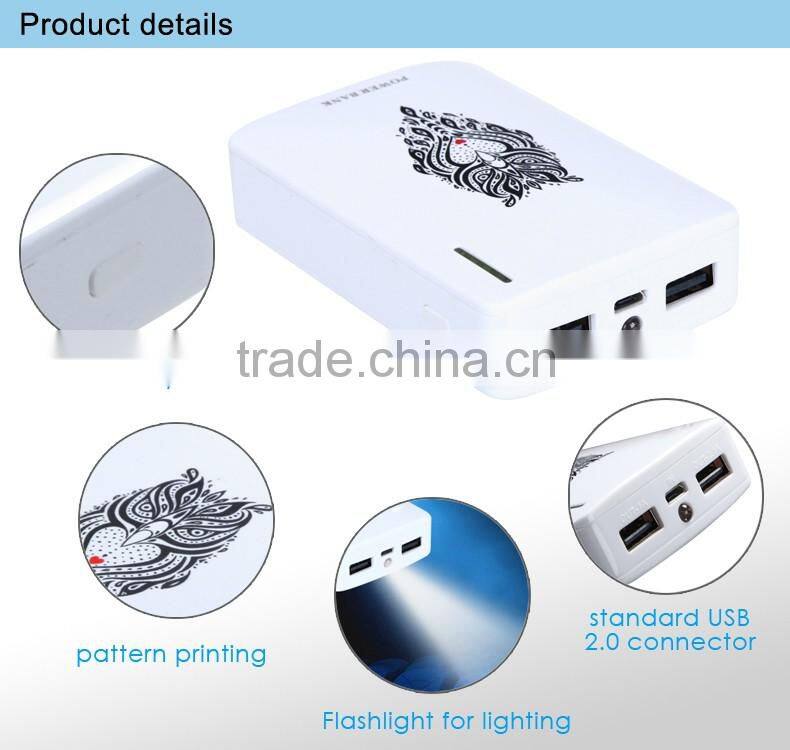 Wholesale colorful charger portable smart power bank 9000mah HS
