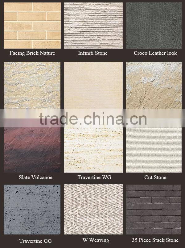 Artificial stone flexible modified clay material breathability durability decorative solid surface wall cladding