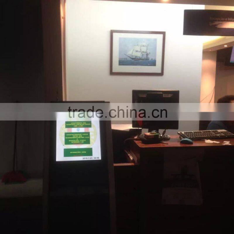 OEM 19''Banking wireless queue management system Thermal Ticket Dispenser