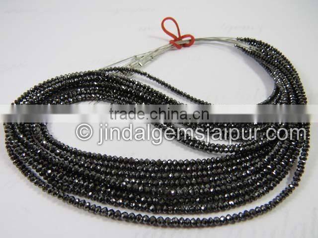 Best Quality AAA Black Diamond Faceted Roundelle Beads