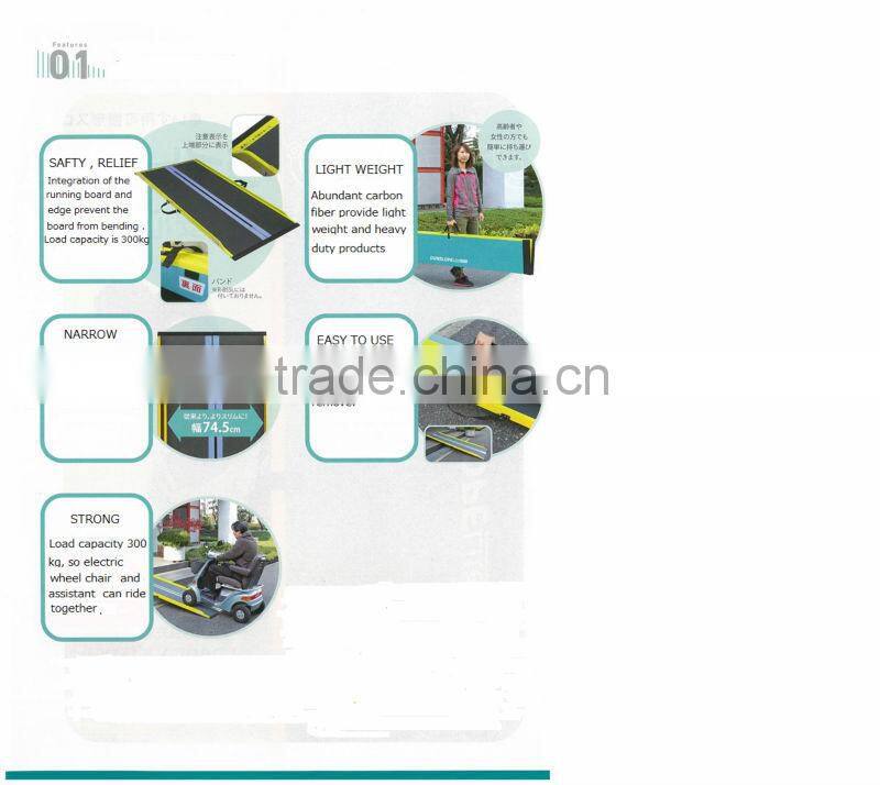 Lightweight and Best-selling Portable wheelchair ramps for home for wheelchair, electric wheelchair and etc