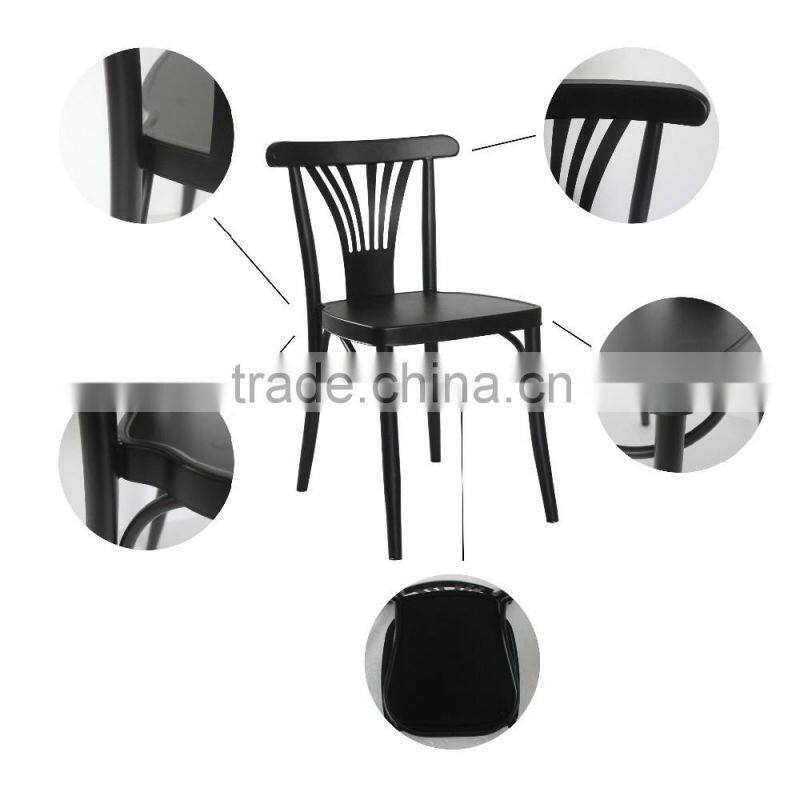 Modern design iron tube strong and endurable restaurant dining room chair without arm