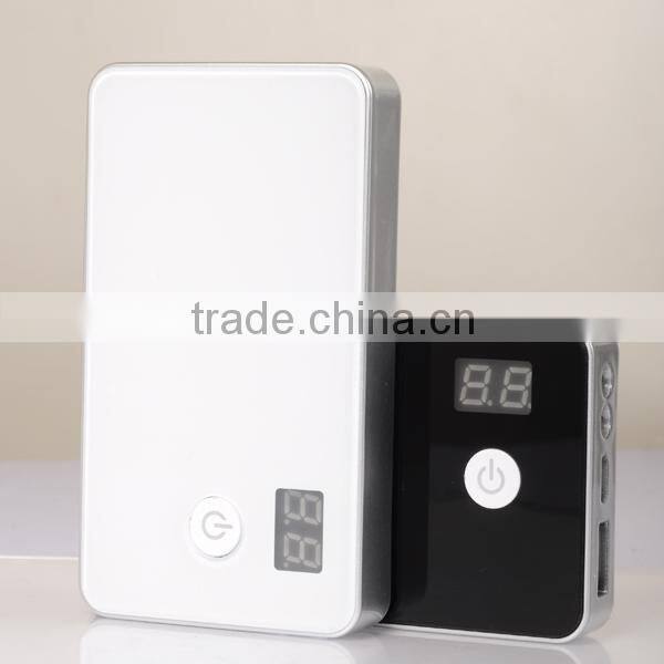 OEM High capacity mini mobile power bank with two LED flashlight+Digital Display screen Power Indicator design ,PB010