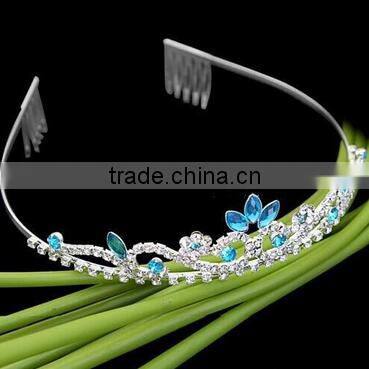 High Quality Handmade Bridal Crystal Crown For Pageant Crystal Crowns With Hair Accessories