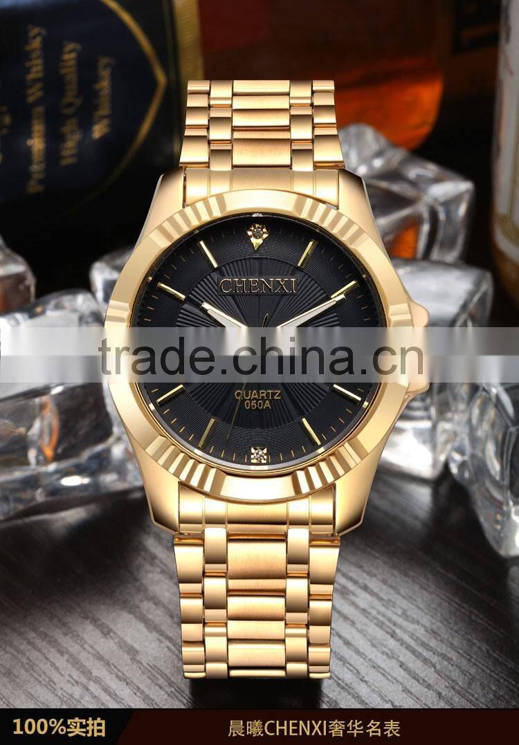 2016 best popular Full Gold plate Luxury Chenxi brand Watches