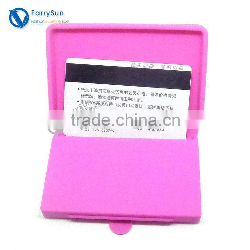 2015 Custom Silicone Business Name card Case/ box for Credit Card, ID Card, Money Holder Case