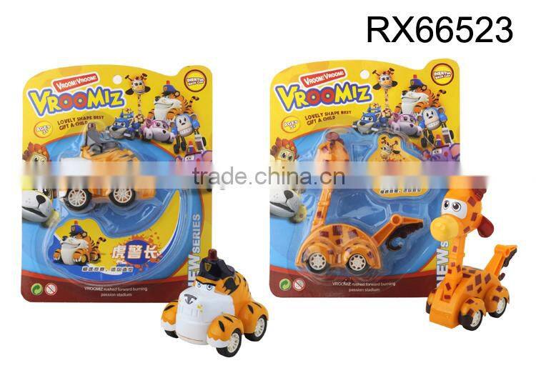 Funny plastic friction cartoon car toys for kids