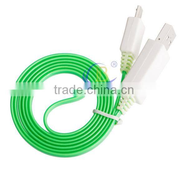 Hot! LED micro usb cable with led light led usb cable For Samsung
