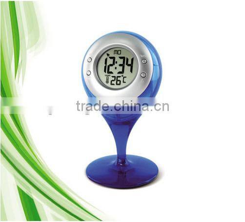 Creative Personalized Water power alarm clock LED Fashion Mini Digital Clock Mute bedside Calendar Temperature Humidity