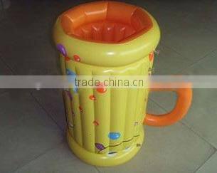 PVC inflatable beer cooler in cup shape/PVC inflatable cup cooler for beer