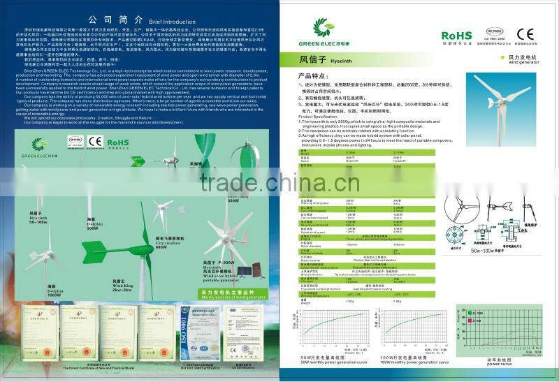 50w portable and small windmill wind generator