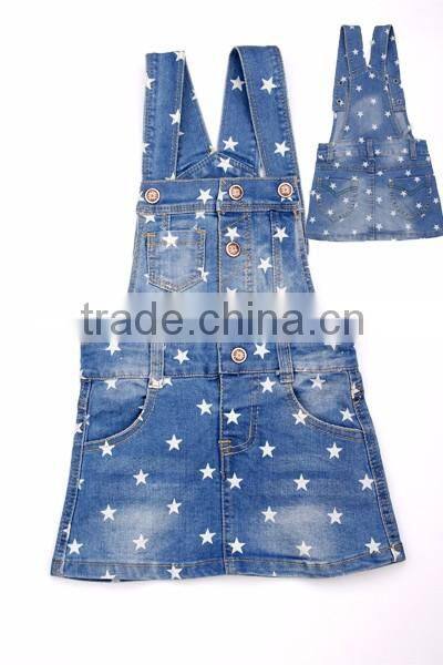 2016 kids Jeans for girl children denim dress Denim latest jeans tops