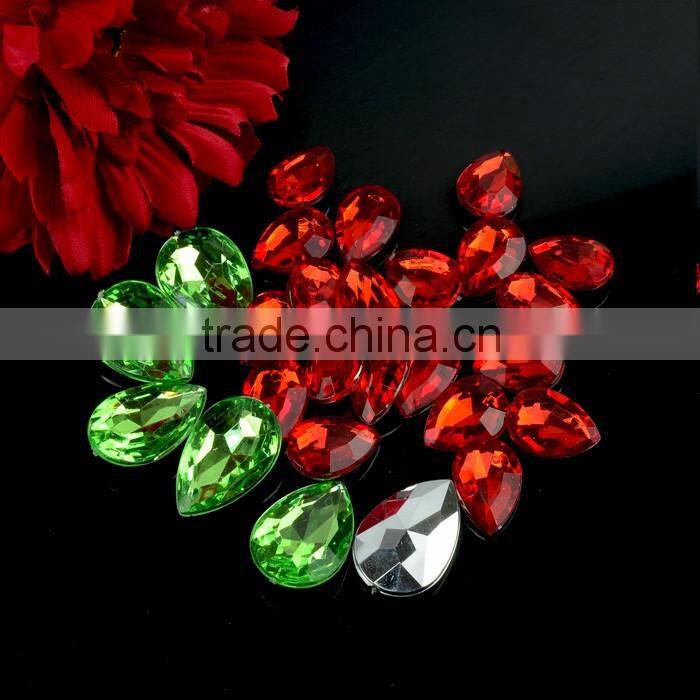 China Wholesale Teardrop Acrylic Sew on rhinestone with Saim, Sew on Acrylic Stone wholesale for Wedding Dress