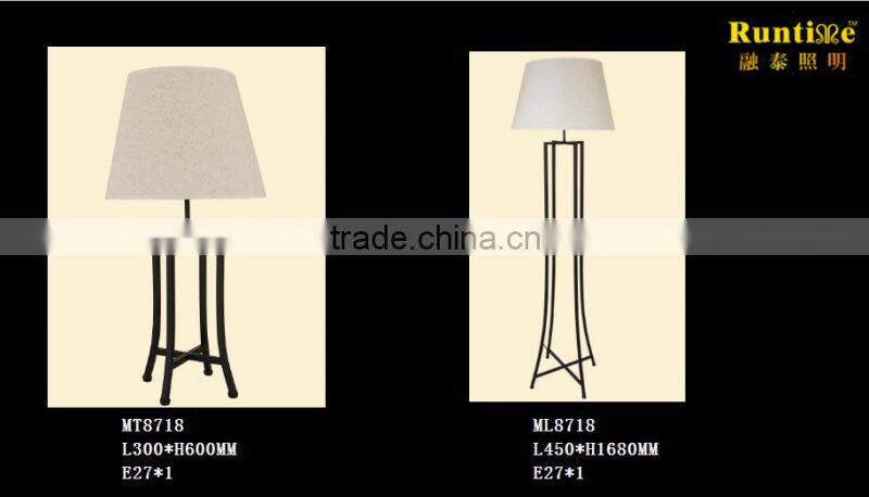 Competitive Price Modern IRON+CLOTH Energy Saving Living Room Floor Lamp RT9038