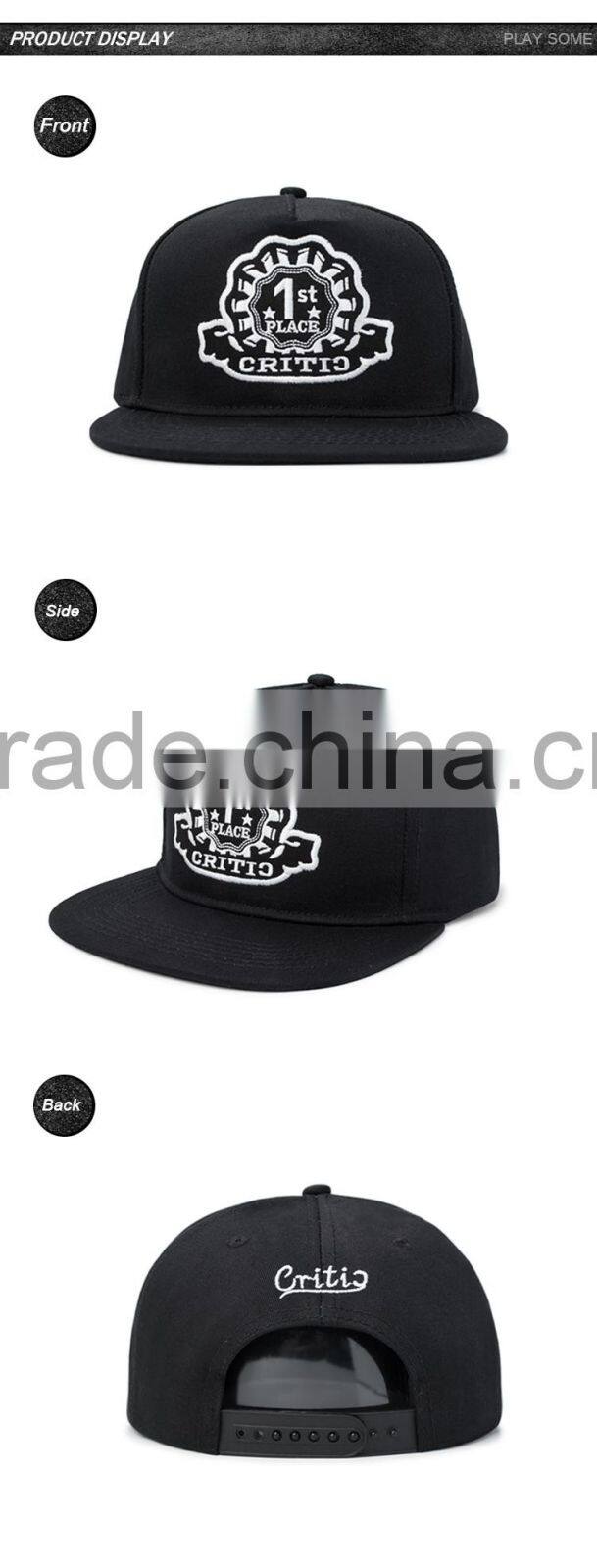 2015 Newest fasion hip pop high quality Custom Embroidery snapback caps