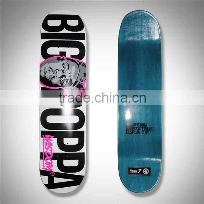 8.25 inch skateboard decks, 100% canadian maple cold pressing skateboard boards