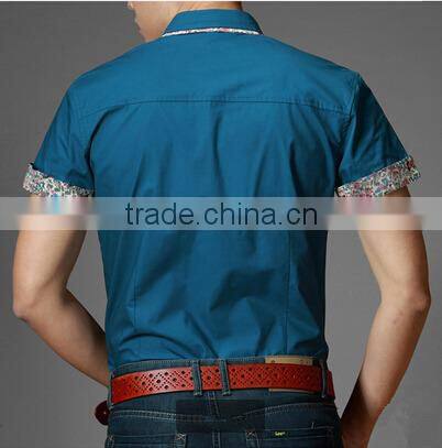 Green Floral Border Business Custom Shirt