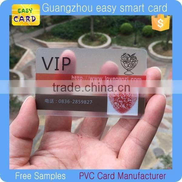 High quality transparent inkjet pvc business card with nice price