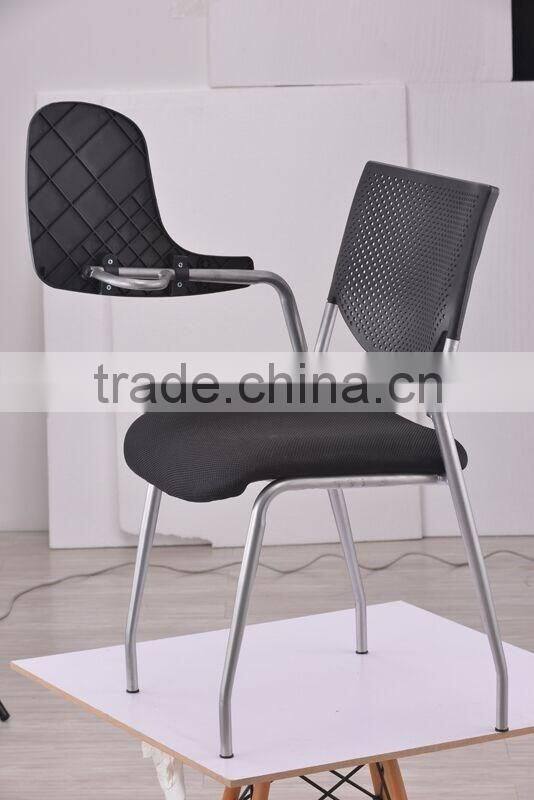 Cushion seat plastic office student chair with writing pads tablet, HYL-7009