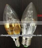 Hot New Product Candle Led Light 3W 360 Degree/ Filament Candle Led Light/360 Degree LED Filament Bulb/RoHS