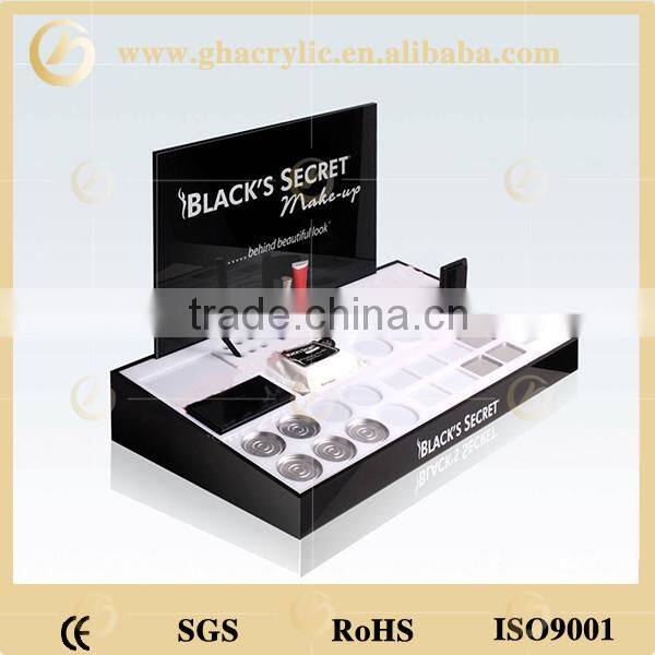 high quality Factory direct sale acrylic cosmetic display rack, acrylic makeup organizer, acrylic display rack
