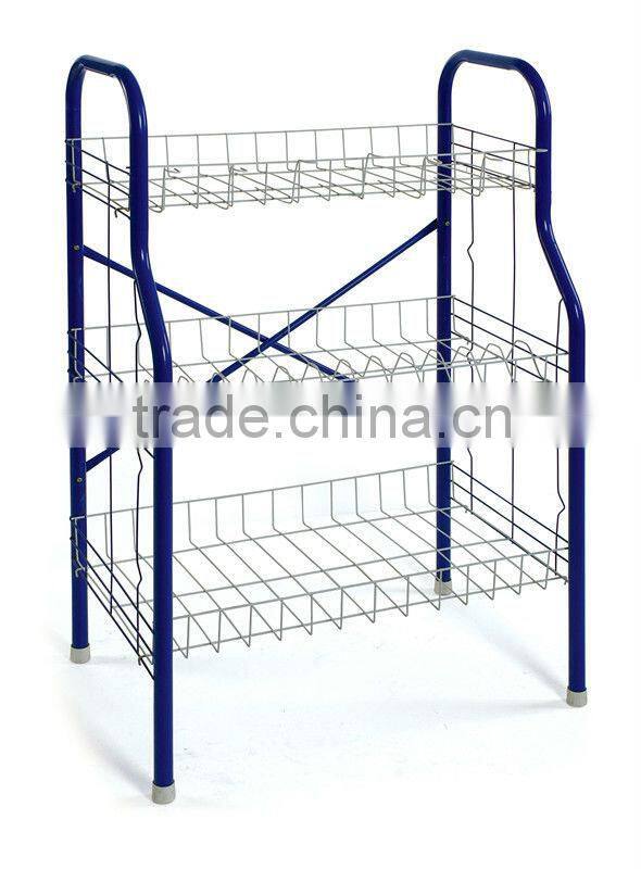 Durable 3-Tier metal dish shelf