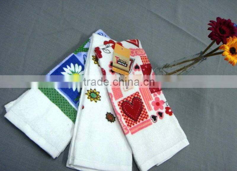 DF06 100% Cotton Printing Velour kitchen towel