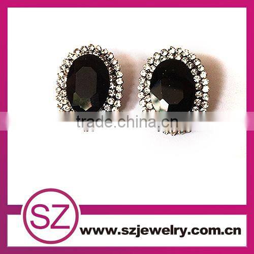 EN0064 wholesale fashion jewelry zircon micro paved heart earings alibaba china