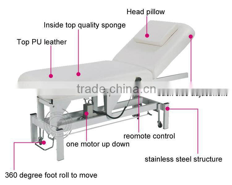 hotsale massage facial bed with one motor up down remote control BC-8684