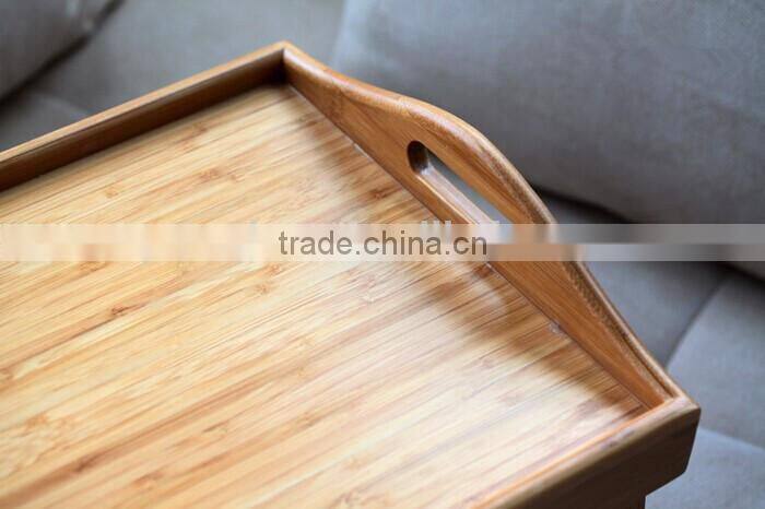 Fashion Bamboo Table Tray With Stand