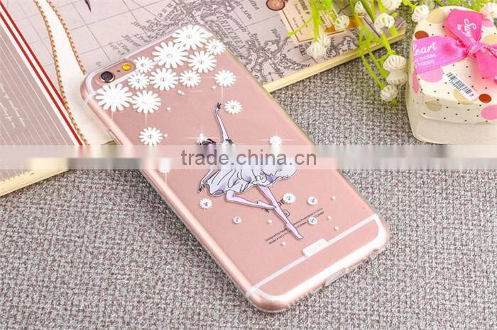 for iphone 6 6s clear tpu case diamond luxury design