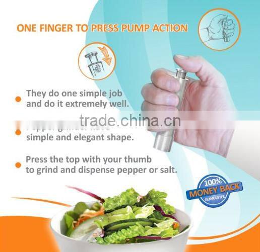 Portable Manual Mini Stainless Steel Salt Pepper Grinder