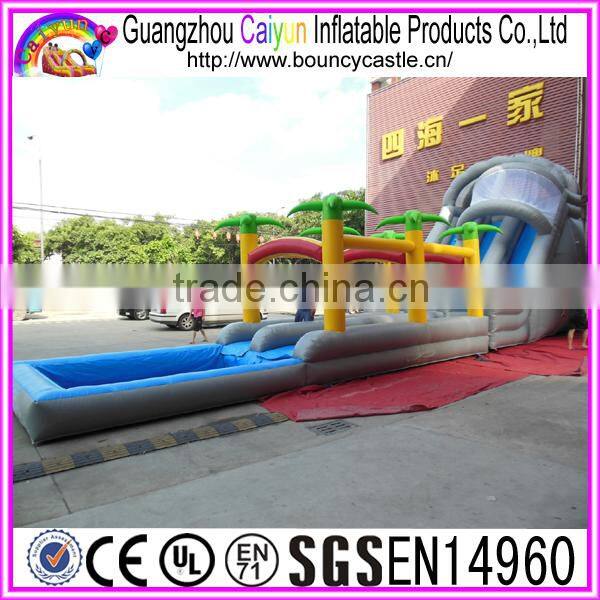 Outdoor Game Long Inflatable Water Slide For Sales