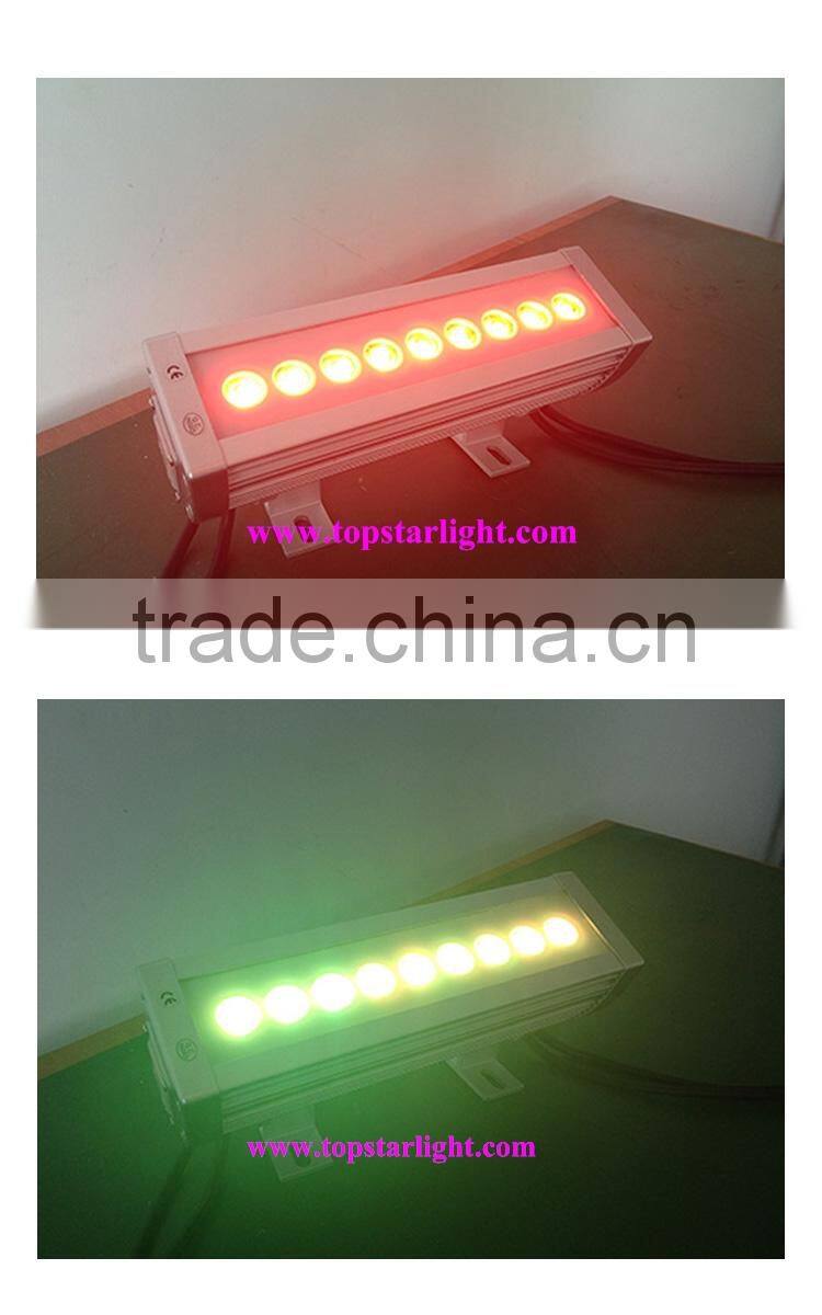 dmx rgb ip65 led wall washer waterproof & outside 9*3w Outdoor led wall washer light