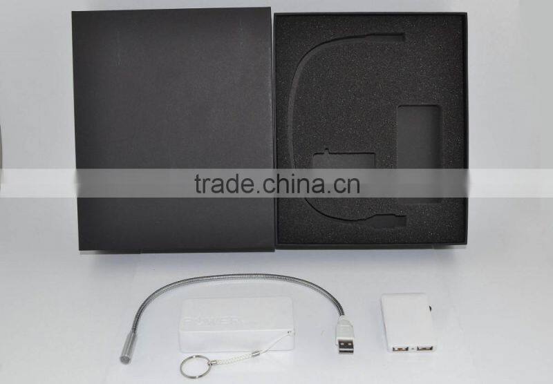 2016 Nice Design High Quality Promotional Gifts Including 2200mah Power Bank, USB LED Light and USB Hub