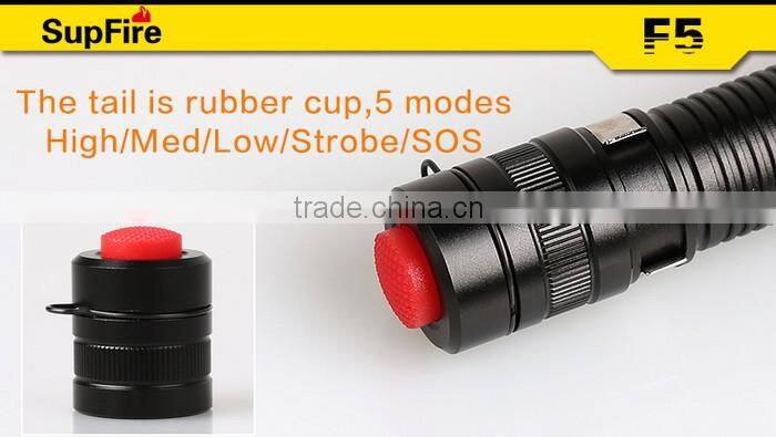 Hot seller SupFire F5 mini portable LED flashlight torch with clip