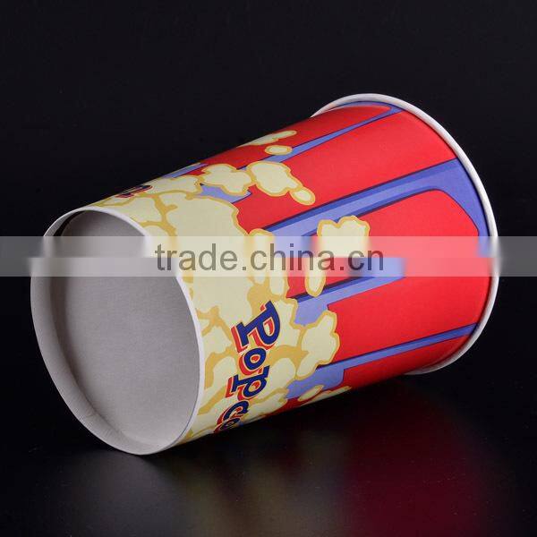 Custom printed paper popcorn buckets