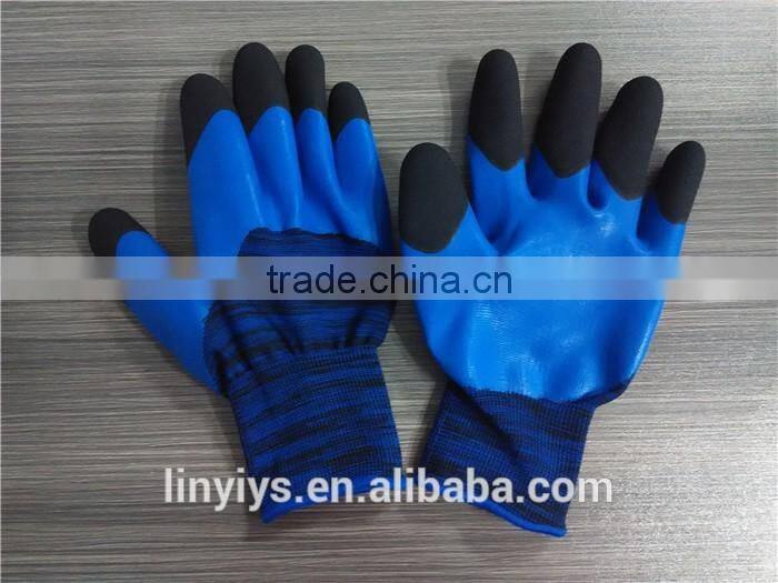 13 gauge anti slip foam latex coated work glove