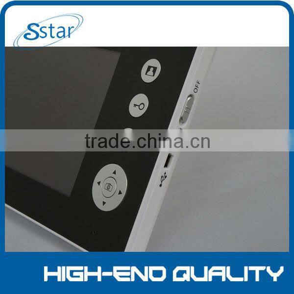 2.4GHz video doorphone oem & 7" TFT LCD Wireless Indoor Monitor XSL-712